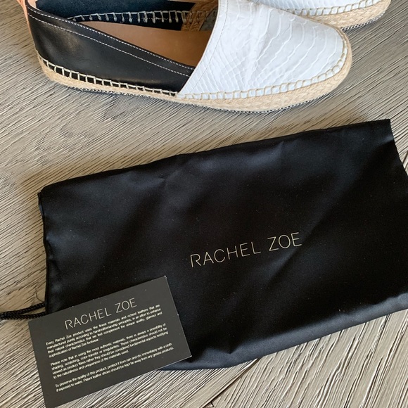 NWT. Rachel Zoe-Zella-Matte Embossed Croc, Black/White, size 9 M - Picture 3 of 9